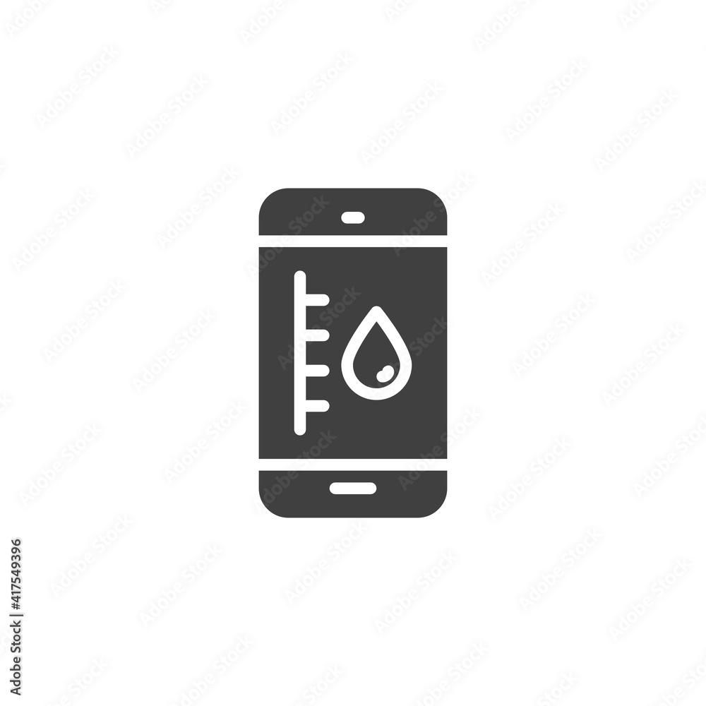 Mobile humidity level vector icon. filled flat sign for mobile concept and web design. Smartphone humidity level glyph icon. Symbol, logo illustration. Vector graphics Mobile humidity level vector icon. filled flat sign for mobile concept and web design. Smartphone humidity level glyph icon. Symbol, logo illustration. Vector graphics