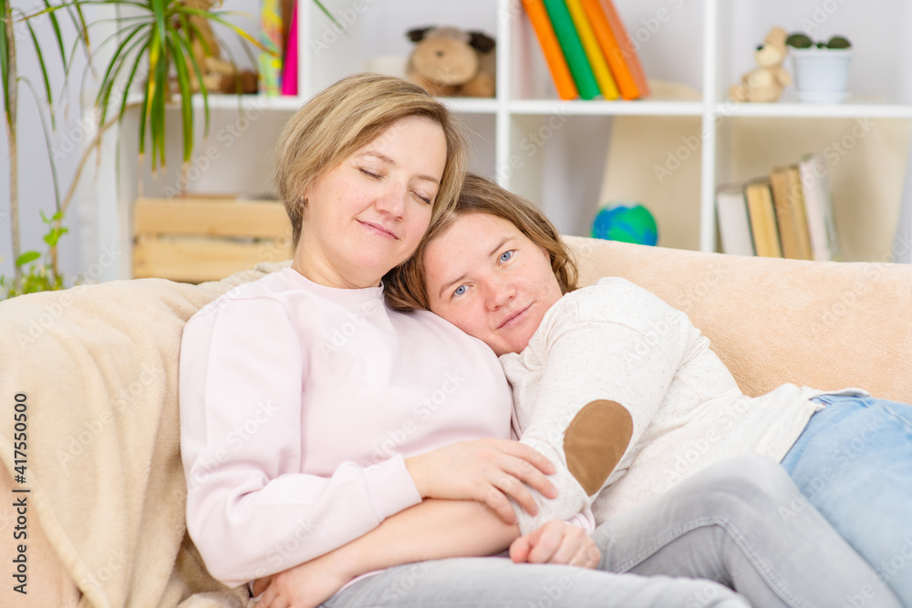 Two happy woman have a romantic together. Two happy woman have a romantic together.