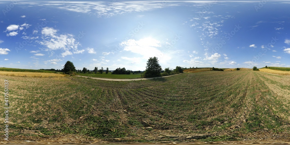 European village fields HDRI Panorama