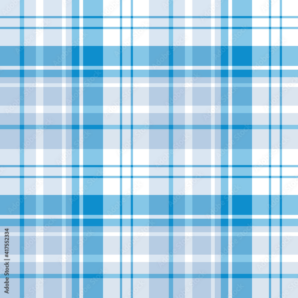 Seamless pattern in light blue colors for plaid, fabric, textile, clothes, tablecloth and other things. Vector image.