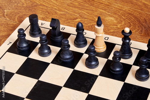 Fotografie Conceptual representation of a traitor in government based on chess pieces