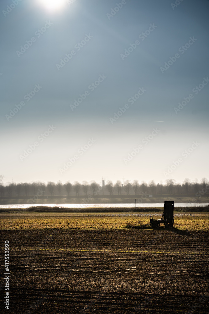 Fototapeta premium Landscape countryside river dizzy light calm peacefull