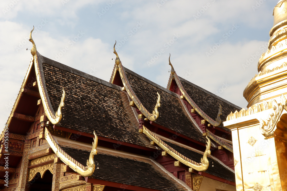 Wat Phra Sing Waramahavihan, Landmark for tourist at Chiang Mai Province. The historical temple in the north of Thailand. Wat Phra Sing Waramahavihan, Landmark for tourist at Chiang Mai Province. The historical temple in the north of Thailand.