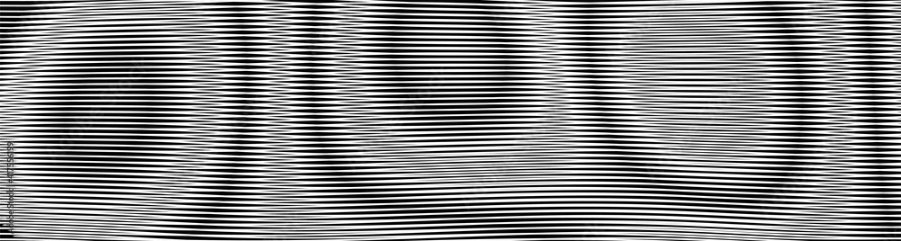 Futuristic abstract shapes with linear texture with moire effect. Monochrome background saver for interior decor, wall panel, mobile apps, business card, image of blog. Vector illustration Futuristic abstract shapes with linear texture with moire effect. Monochrome background saver for interior decor, wall panel, mobile apps, business card, image of blog. Vector illustration