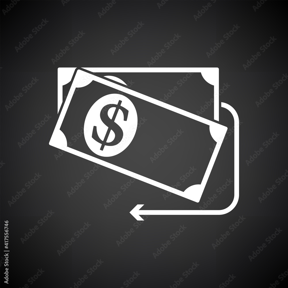 Cash Back Dollar Banknotes Icon Cash Back Dollar Banknotes Icon