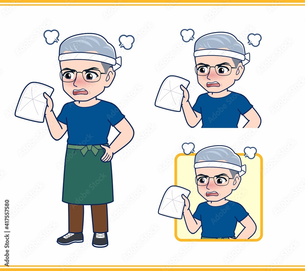 八百屋をしている白髪の男性