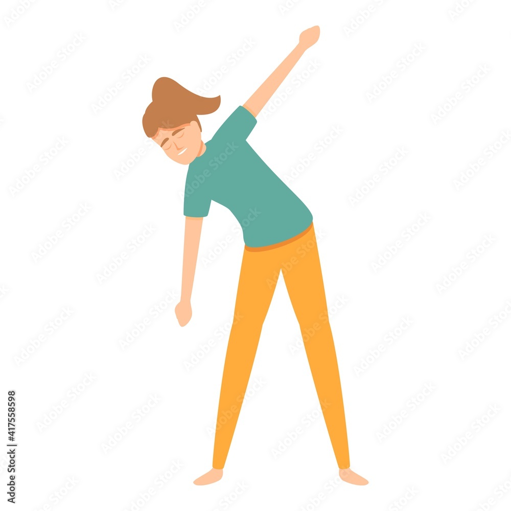 Pilates body icon. Cartoon of pilates body vector icon for web design isolated on white background