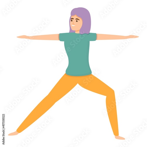 Pilates activity icon. Cartoon of pilates activity vector icon for web design isolated on white background