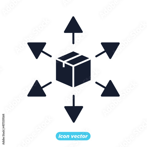 distribution icon. distribution delivery shipping symbol template for graphic and web design collection logo vector illustration