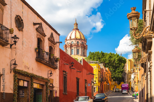 dome of the Church of the Nuns at san miguel de Allende in mexico photo