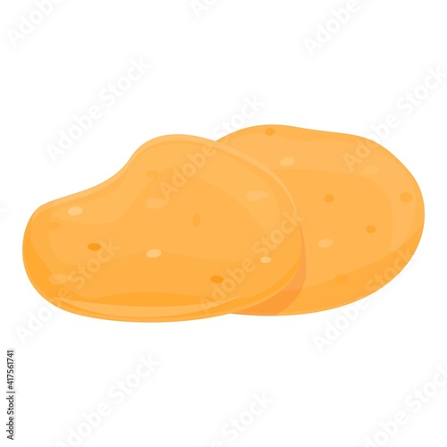 Snack pita bread icon. Cartoon of snack pita bread vector icon for web design isolated on white background
