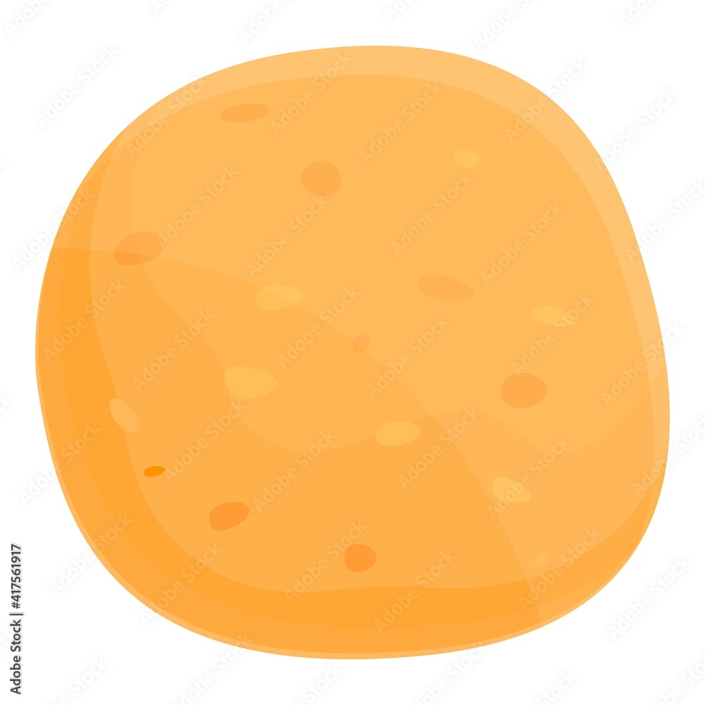 Traditional pita bread icon. Cartoon of traditional pita bread vector icon for web design isolated on white background Traditional pita bread icon. Cartoon of traditional pita bread vector icon for web design isolated on white background