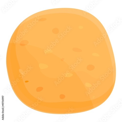 Traditional pita bread icon. Cartoon of traditional pita bread vector icon for web design isolated on white background