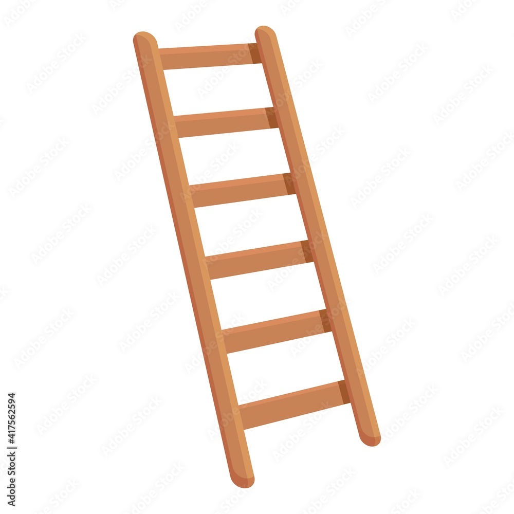 Fire ladder icon. Cartoon of fire ladder vector icon for web design isolated on white background Fire ladder icon. Cartoon of fire ladder vector icon for web design isolated on white background
