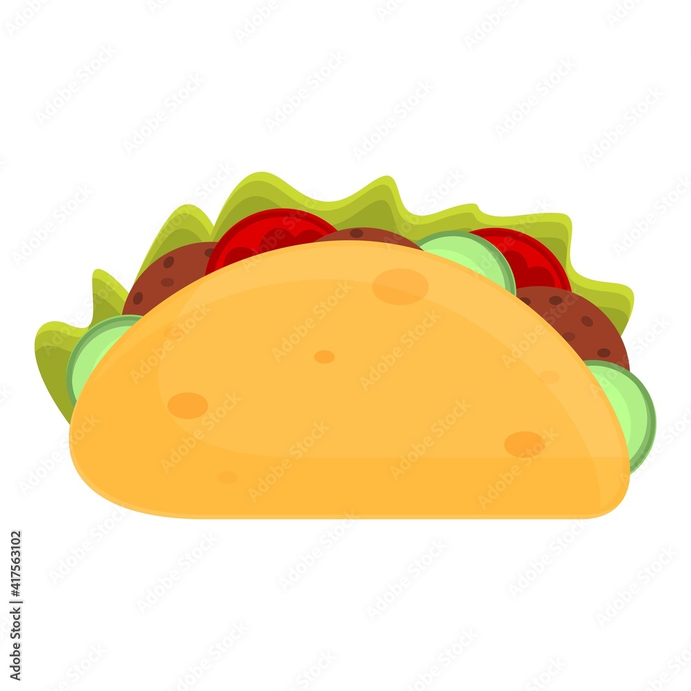 Vegan falafel icon. Cartoon of vegan falafel vector icon for web design isolated on white background Vegan falafel icon. Cartoon of vegan falafel vector icon for web design isolated on white background