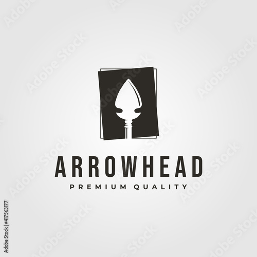 vintage arrowhead logo native america vector symbol illustration design