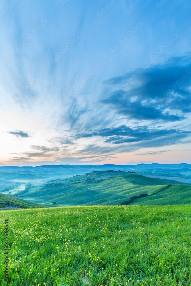 Obraz premium Rolling Landscape in dawn light in Tuscany