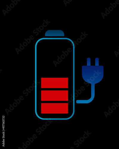 Electric vehicle charger icon concept