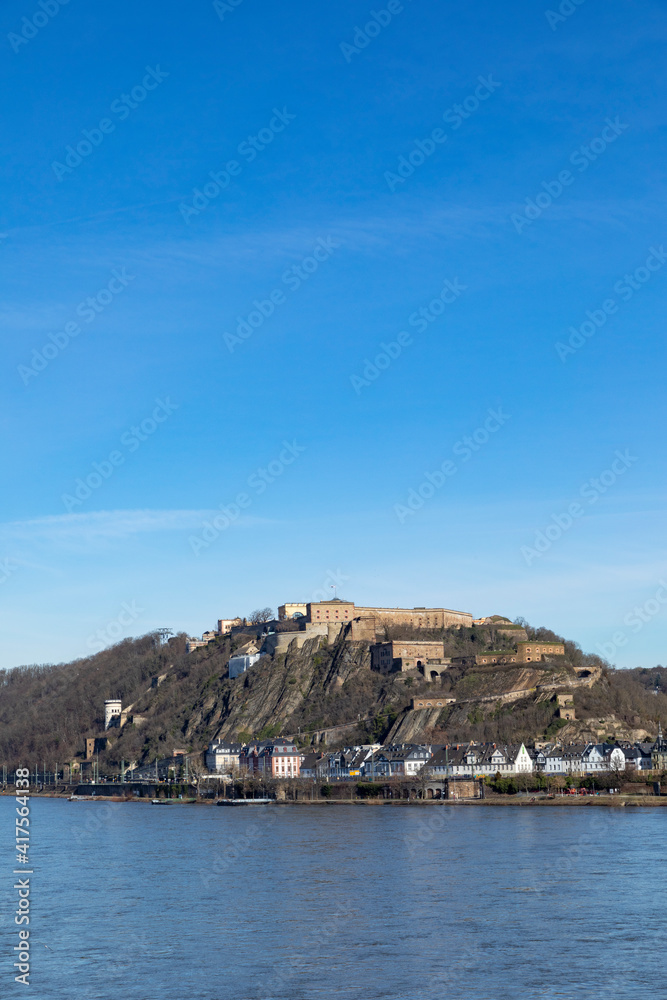Ehrenbreitstein fortress in Koblenz, Germany