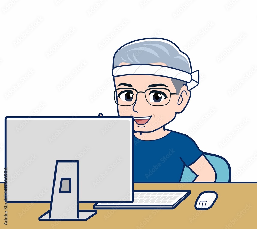 八百屋をしている白髪の男性