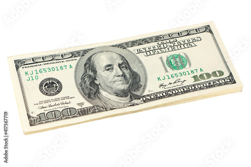 Dollars pack isolated on white background