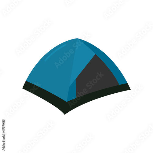 Tourist tent. Vector illustration.