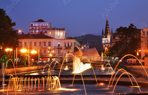 Light-musical fountain in Batumi. Autonomous Republic of Adjara. Georgia © Andrey Shevchenko