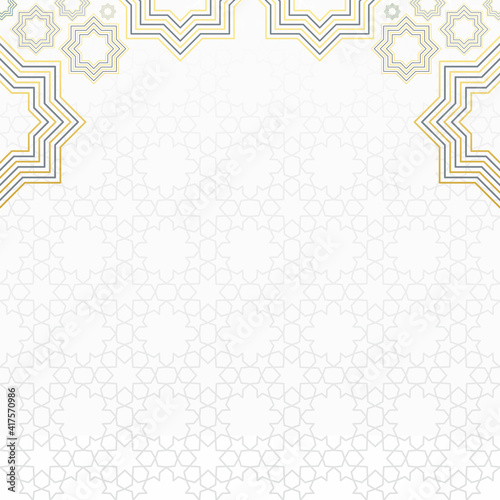 Islamic Background Design Vector Golden Pattern