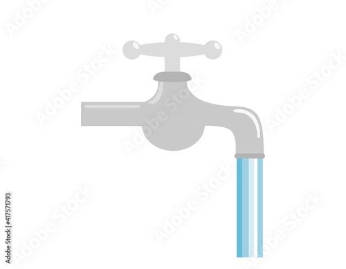 水道の蛇口　ベクターイラスト