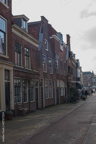 canal houses and streets in Netherland 