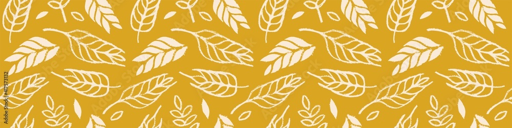 Hand drawn grain crops pattern seamless, bread grains icons, food grains illustration, wheat drawings for background of bread label design, healthy food banner, vegetarian wallpaper, bakery packaging. Hand drawn grain crops pattern seamless, bread grains icons, food grains illustration, wheat drawings for background of bread label design, healthy food banner, vegetarian wallpaper, bakery packaging.