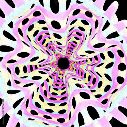 Futuristische Lineart 3D Illustrationen, Hintergrund Rendering	￼