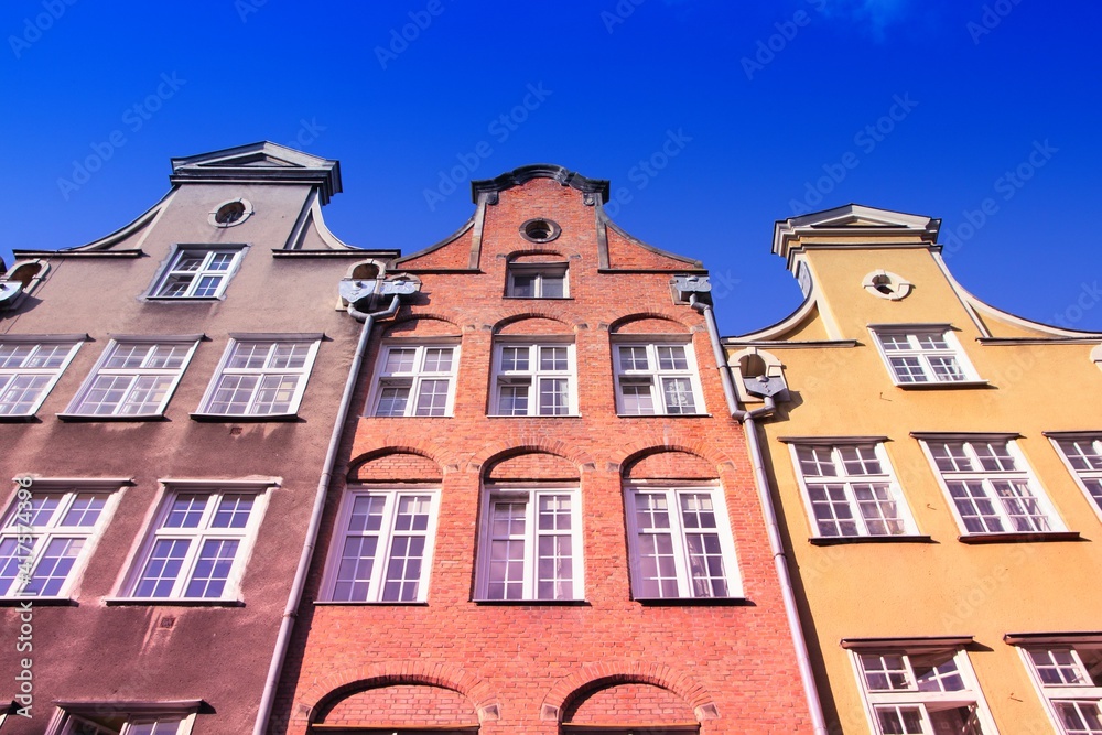 Fototapeta premium Gdansk city - Dlugi Targ. Poland landmarks. Filtered colors style.