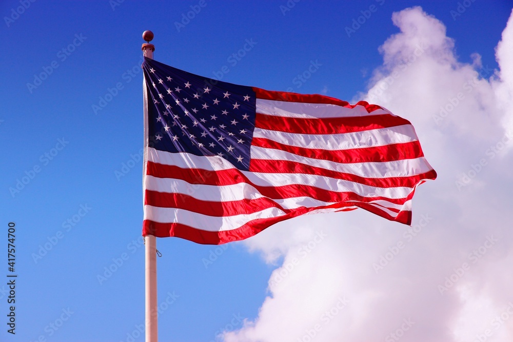 United States flag. Filtered colors style.
