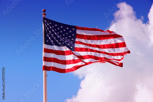 United States flag. Filtered colors style.