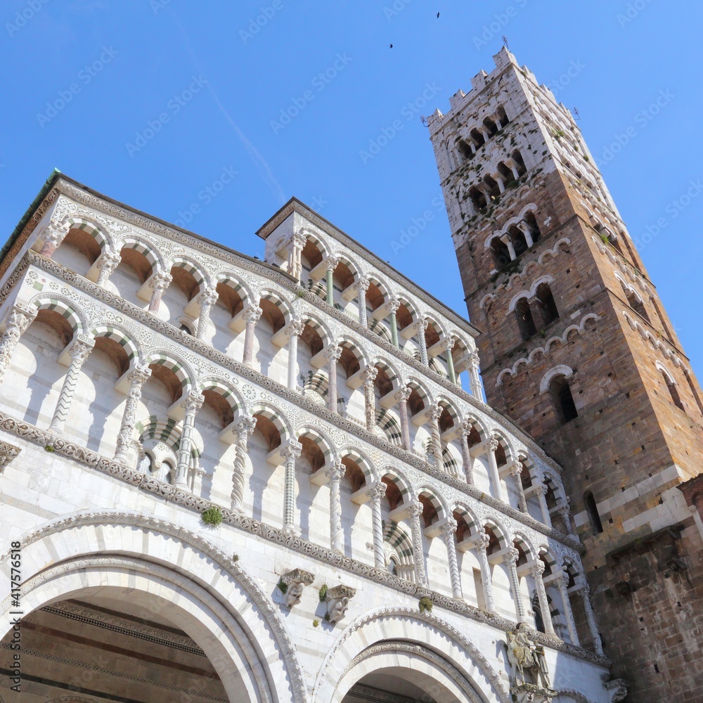 Lucca Cathedral. Architecture of Italy. Souther Europe landmarks.