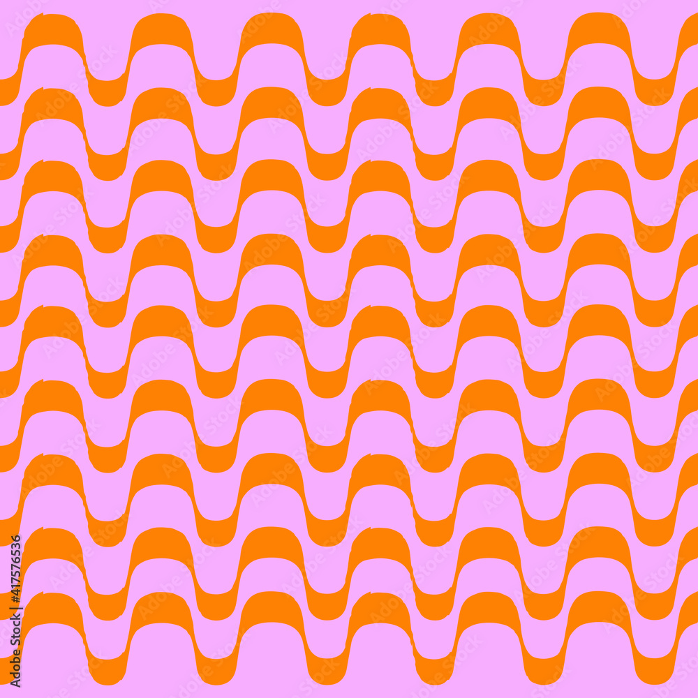 Groovy pink and orange pattern