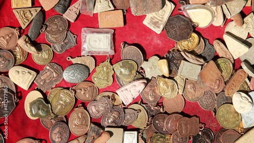 Photography Bangkok amulet market in Thailand
