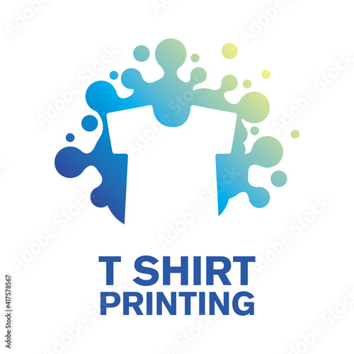 Vector printing house logo, printing on T-shirts