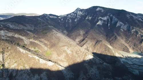 Amazing Aerial view of Popa peak at Rhodope Mountains, Plovdiv Region, Bulgaria photo