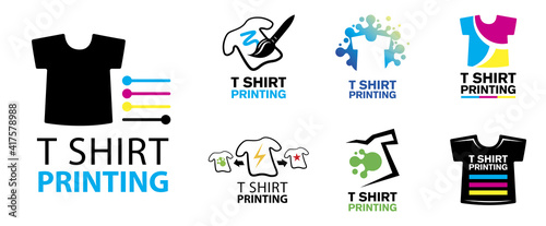 Vector printing house logo, printing on T-shirts