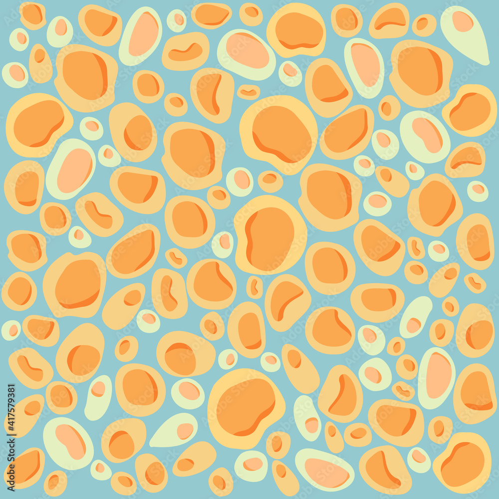 Abstract background from rounded mosaic elements. Vector illustration. Isolated elements on blue background Abstract background from rounded mosaic elements. Vector illustration. Isolated elements on blue background
