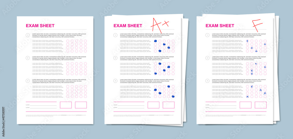 Realistic Exam Sheet Set Realistic Exam Sheet Set
