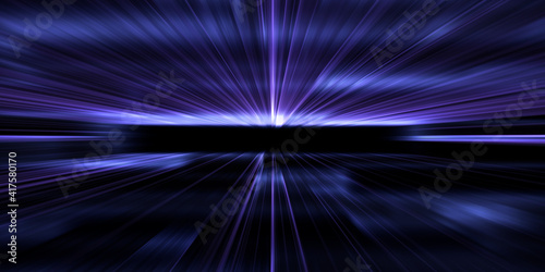 Blue purple hi tech speed warp digital tech horizontal space technology background. photo