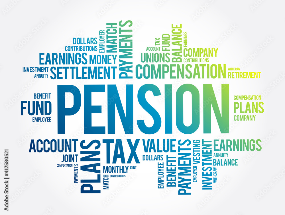 Obraz premium Pension word cloud collage, social concept background