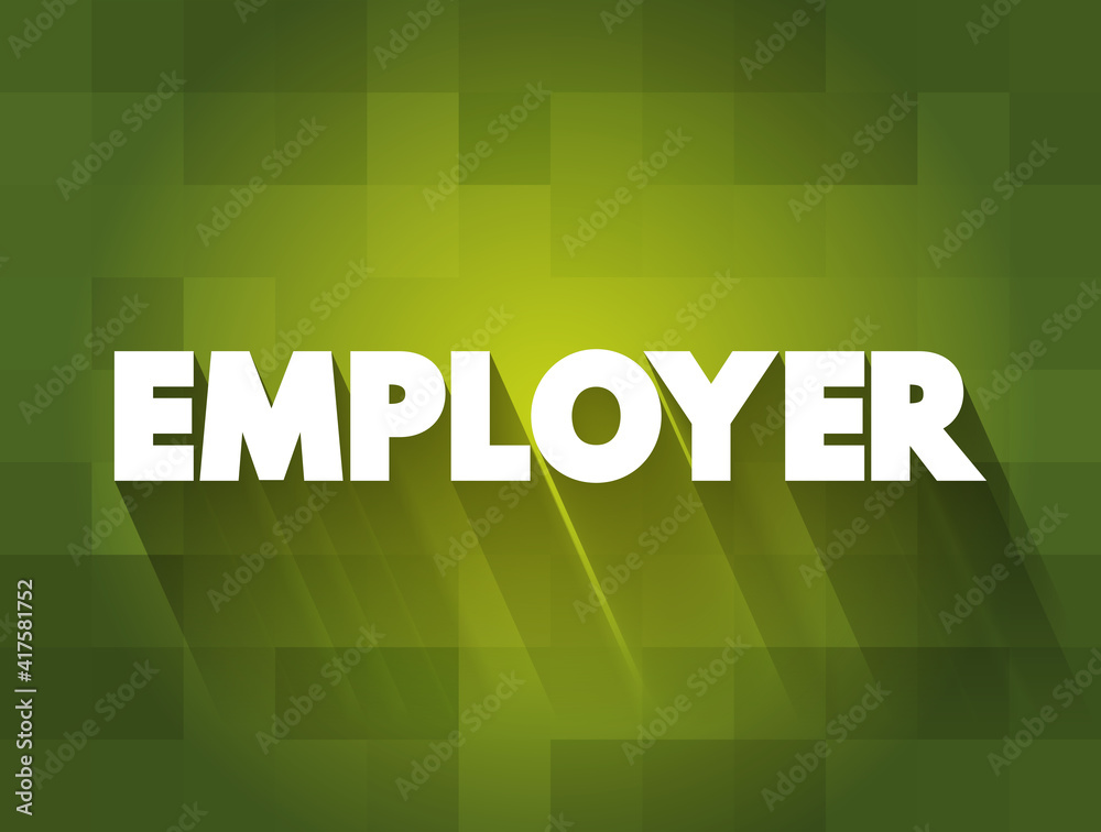 Employer text quote, concept background
