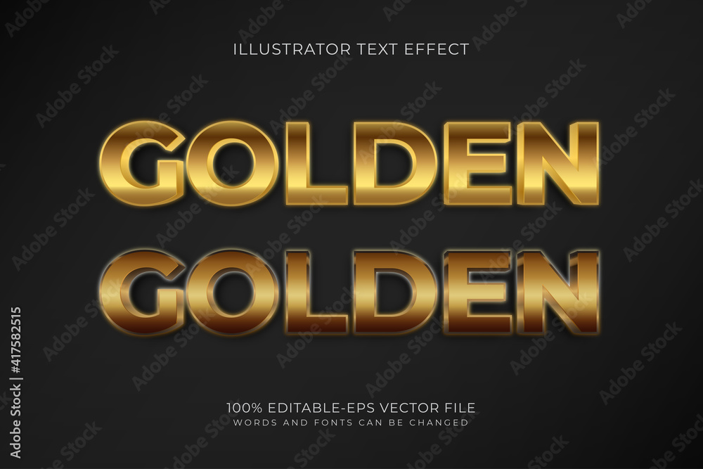 Golden bold text style effect Golden bold text style effect