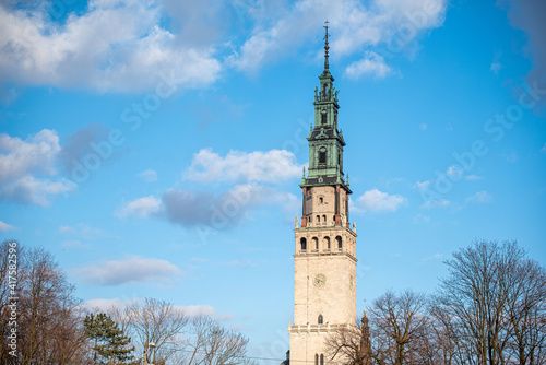 The belfry and the tower of the Jasna Góra Monastery in Częstochowa