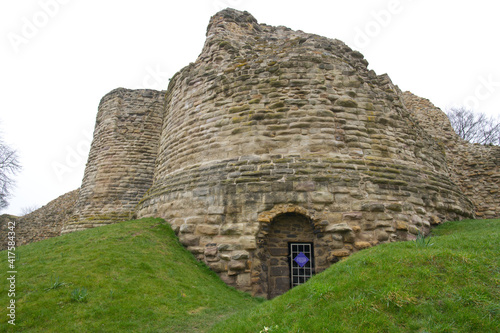 Remains of a tower, part of Pontefract Castle in West Yorkshire photo