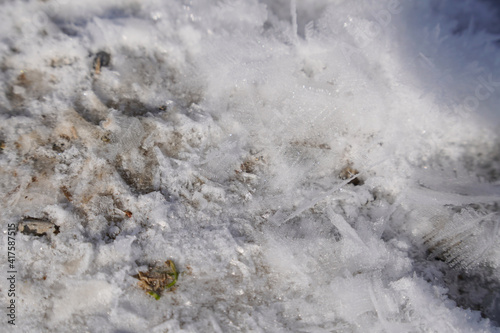Schneekristalle am Boden © Stephan